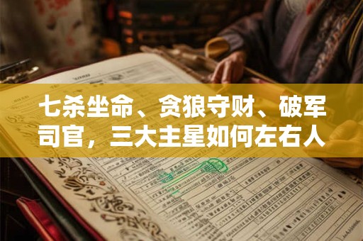 详细阅读:七杀坐命、贪狼守财、破军司官,三大主星如何左右人生 七杀坐命、贪狼守财、破军司官,三大主星如何左右人生
