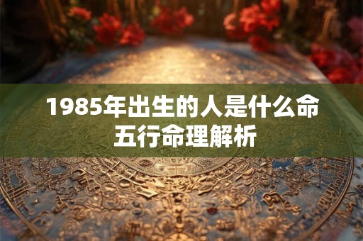 1985年出生的人是什么命 五行命理解析
