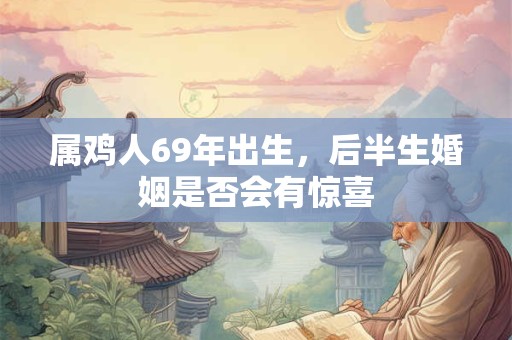 属鸡人69年出生，后半生婚姻是否会有惊喜