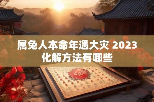 属兔人本命年遇大灾 2023化解方法有哪些