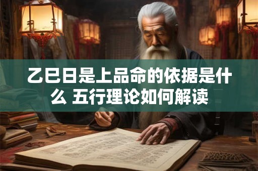 乙巳日是上品命的依据是什么 五行理论如何解读