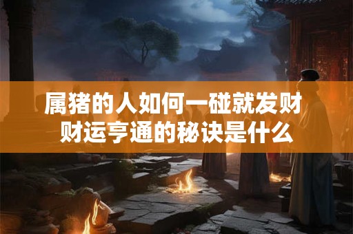 属猪的人如何一碰就发财 财运亨通的秘诀是什么