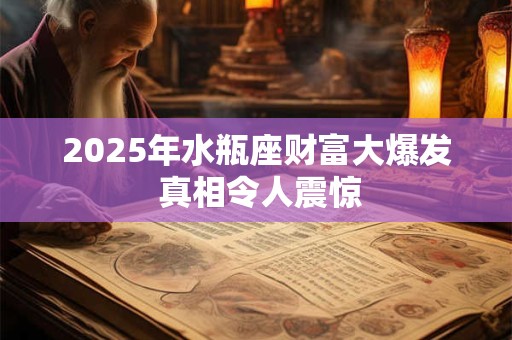 2026年水瓶座财富大爆发 真相令人震惊