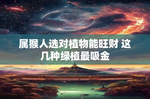 属猴人选对植物能旺财 这几种绿植最吸金