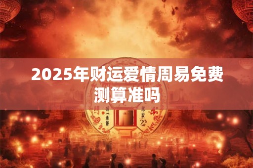 2025年财运爱情周易免费测算准吗