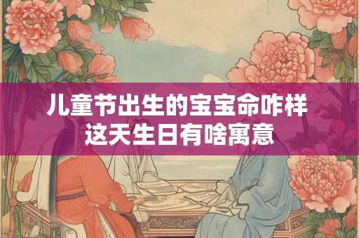 儿童节出生的宝宝命咋样 这天生日有啥寓意