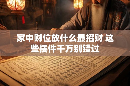 家中财位放什么最招财 这些摆件千万别错过