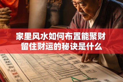 家里风水如何布置能聚财 留住财运的秘诀是什么