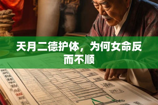天月二德护体，为何女命反而不顺
