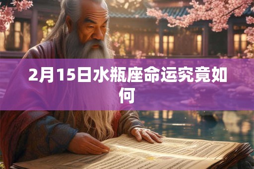 2月15日水瓶座命运究竟如何