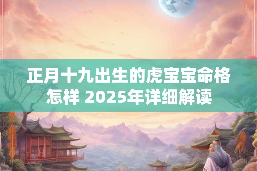 正月十九出生的虎宝宝命格怎样 2025年详细解读