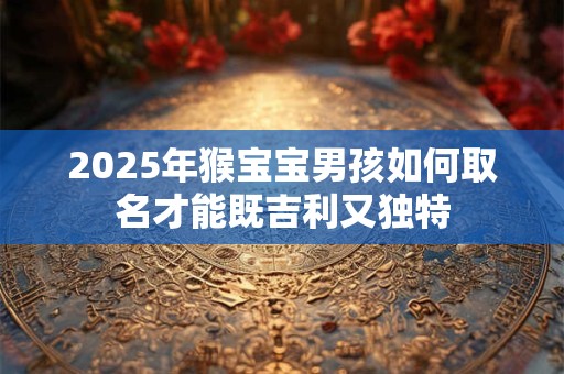 2025年猴宝宝男孩如何取名才能既吉利又独特