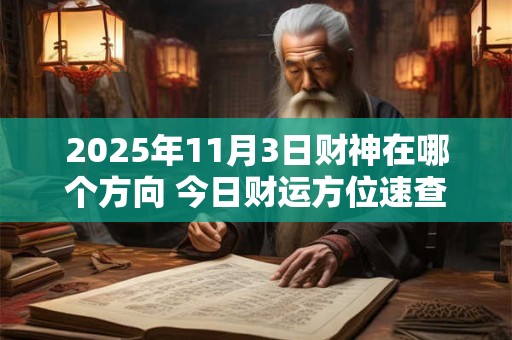 2025年11月3日财神在哪个方向 今日财运方位速查