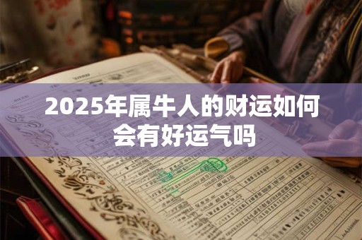 2025年属牛人的财运如何 会有好运气吗