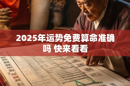 2025年运势免费算命准确吗 快来看看