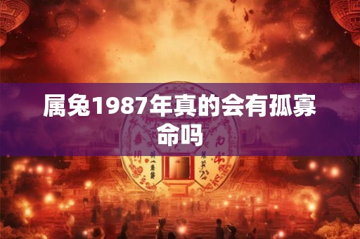 属兔1987年真的会有孤寡命吗