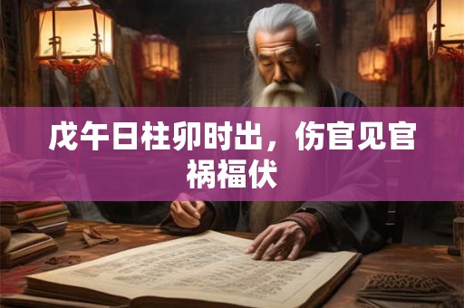 戊午日柱卯时出，伤官见官祸福伏