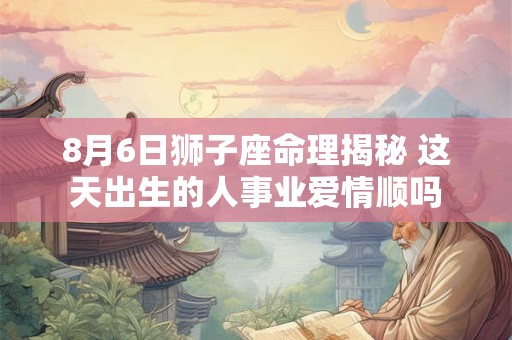 8月6日狮子座命理揭秘 这天出生的人事业爱情顺吗