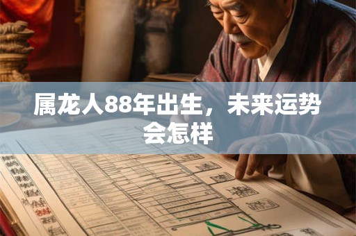 属龙人88年出生，未来运势会怎样