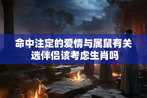 命中注定的爱情与属鼠有关 选伴侣该考虑生肖吗