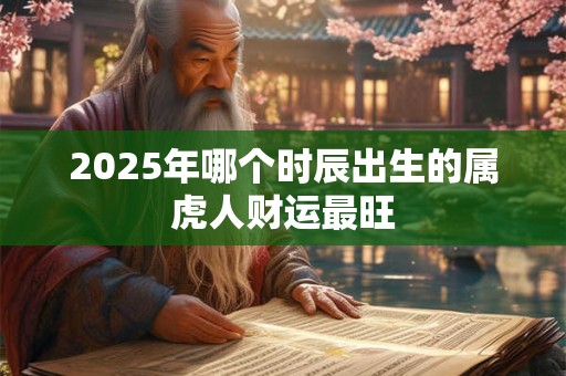 2025年哪个时辰出生的属虎人财运最旺