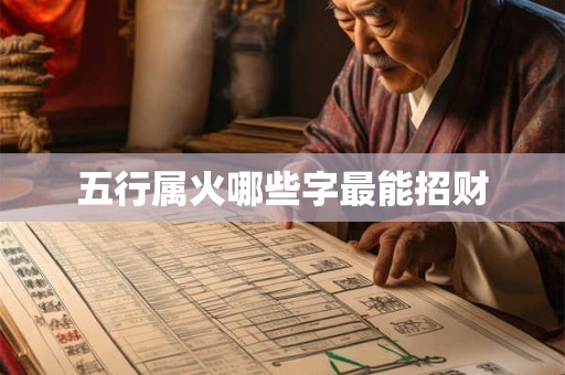 五行属火哪些字最能招财