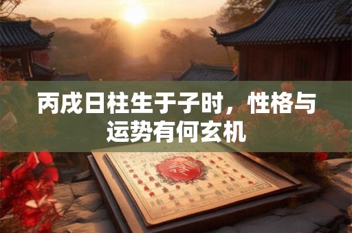 丙戌日柱生于子时，性格与运势有何玄机