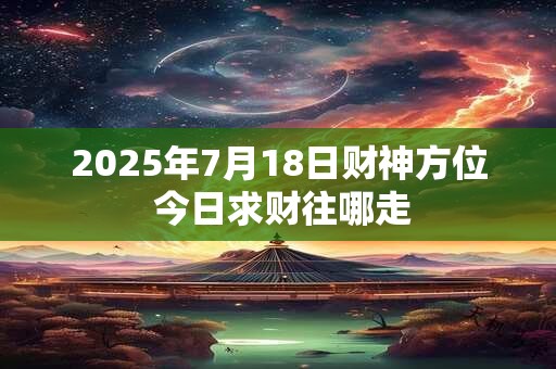 2025年7月18日财神方位 今日求财往哪走