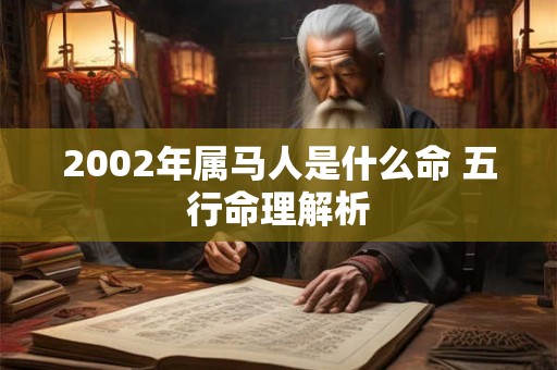 2002年属马人是什么命 五行命理解析