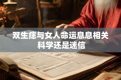 双生痣与女人命运息息相关 科学还是迷信