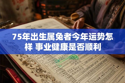 75年出生属兔者今年运势怎样 事业健康是否顺利