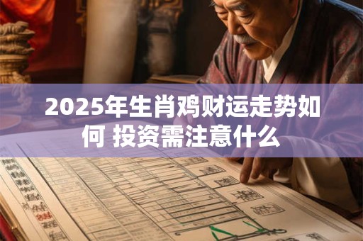 2025年生肖鸡财运走势如何 投资需注意什么