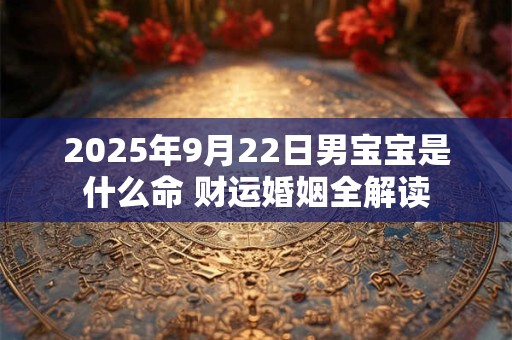 2025年9月22日男宝宝是什么命 财运婚姻全解读