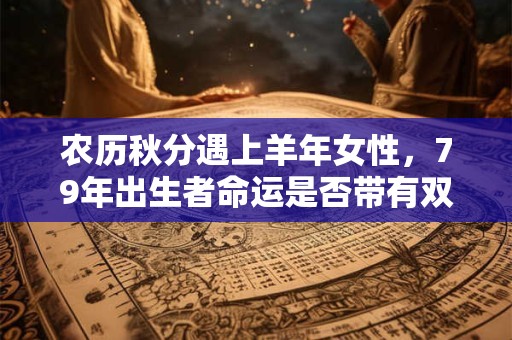 农历秋分遇上羊年女性,79年出生者命运是否带有双重节气特征 农历秋分遇上羊年女性,79年出生者命运是否带有双重节气特征