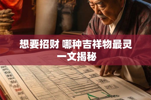 想要招财 哪种吉祥物最灵 一文揭秘