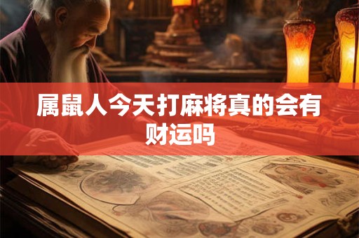 属鼠人今天打麻将真的会有财运吗