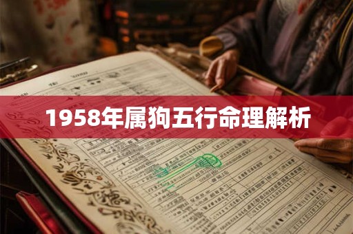 1958年属狗五行命理解析
