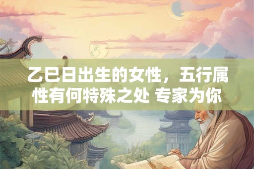乙巳日出生的女性，五行属性有何特殊之处 专家为你解析