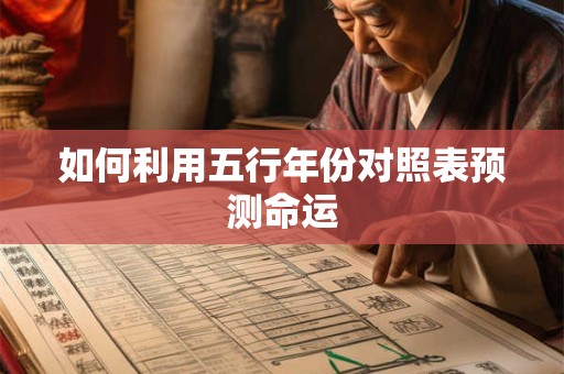 如何利用五行年份对照表预测命运