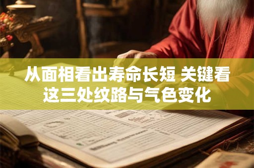 详细阅读:从面相看出寿命长短 关键看这三处纹路与气色变化 从面相看出寿命长短 关键看这三处纹路与气色变化