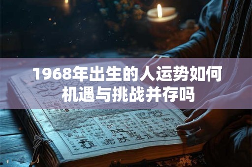 1968年出生的人运势如何 机遇与挑战并存吗