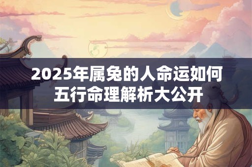 2025年属兔的人命运如何 五行命理解析大公开