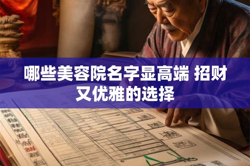 哪些美容院名字显高端 招财又优雅的选择