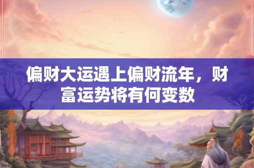 偏财大运遇上偏财流年，财富运势将有何变数