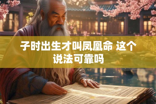 子时出生才叫凤凰命 这个说法可靠吗