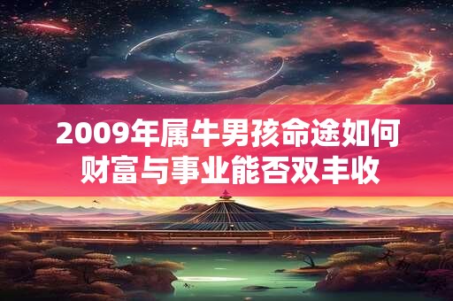 详细阅读:2009年属牛男孩命途如何 财富与事业能否双丰收 2009年属牛男孩命途如何 财富与事业能否双丰收