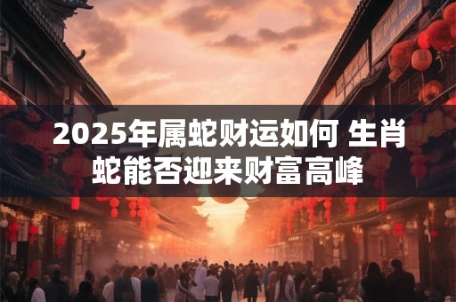 2025年属蛇财运如何 生肖蛇能否迎来财富高峰
