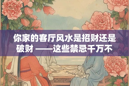 详细阅读:你家的客厅风水是招财还是破财 ——这些禁忌千万不能犯 你家的客厅风水是招财还是破财 ——这些禁忌千万不能犯