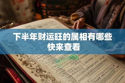 下半年财运旺的属相有哪些 快来查看