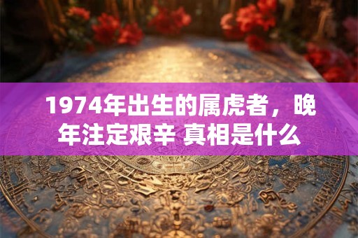1974年出生的属虎者，晚年注定艰辛 真相是什么